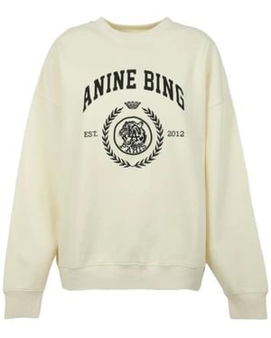 Anine Bing Miles Collegiate Sweatshirt - White