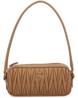 Miu Miu Gesteppte Love Schultertasche - Braun