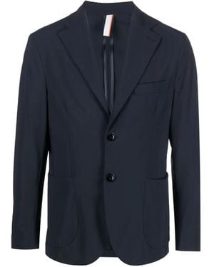 Pmds Louis Notched Lapel Jacket - Blue
