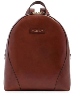 The Bridge Leather Backpack - Brown