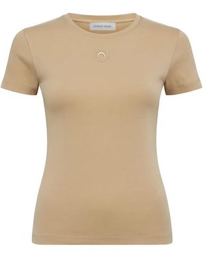 Marine Serre Moon Logo T-Shirt - Natural