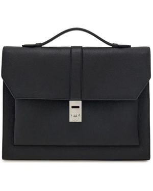 Ferragamo Hug Buckle Briefcase - Black