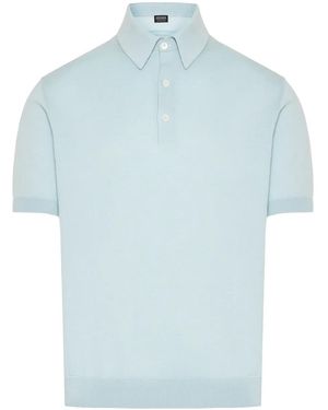 ZEGNA Cotton Polo Shirt - ブルー