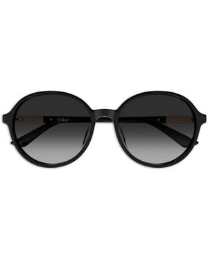 Chloé Sonnenbrille Mit Rundem Gestell - Schwarz