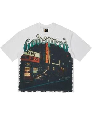 Godspeed Pit Stop Tokyo Graphic-Print T-Shirt - Blau