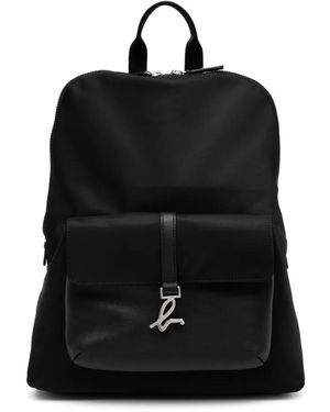 agnès b. Logo Plaque Backpack - Black
