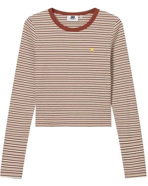 Chocoolate ストライプ ロングtシャツ - ナチュラル
