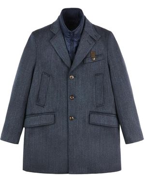 Fay Driving Double Coat - Blue