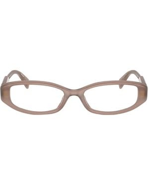Miu Miu Gafas Con Montura Oval - Blanco