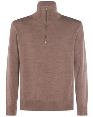 Altea Maglione Con Zip - Marrone