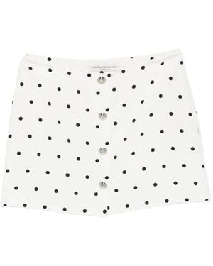 Alessandra Rich Polka dot-print miniskirt - Weiß