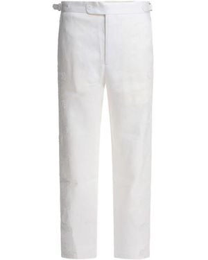 Bode Pantaloni Con Inserti All'Uncinetto - Bianco