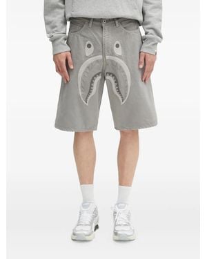A Bathing Ape Pantalones cortos Shark - Gris