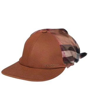 Burberry Embroidered-logo Silk-insert Baseball Cap - ブラウン