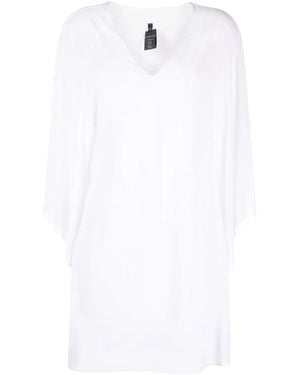 Fisico Semi-Sheer V-Neck Tunic - White