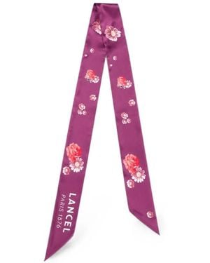 Lancel Floral-Print Scarf - Pink