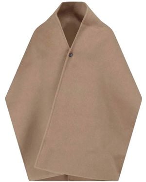 Almada Label Micha Doublé Button-Fastening Scarf - Natural