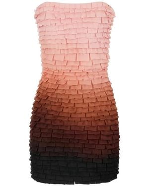 Elisabetta Franchi Degradé Tulle Mini Dress - Pink