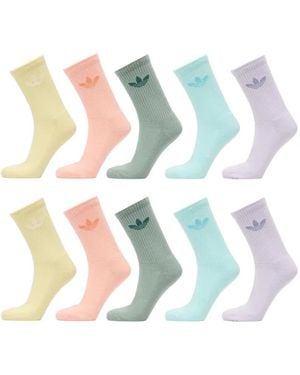 adidas Trefoil Crew Socks (Set Of Ten) - Blue