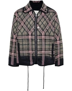 Craig Green Karierte Jacke - Schwarz