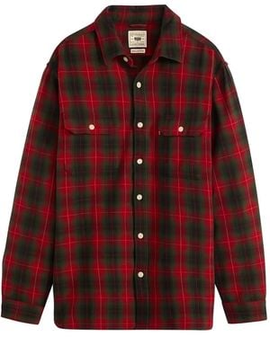 Levi's Plaid-Pattern Long-Sleeve Shirt - Red