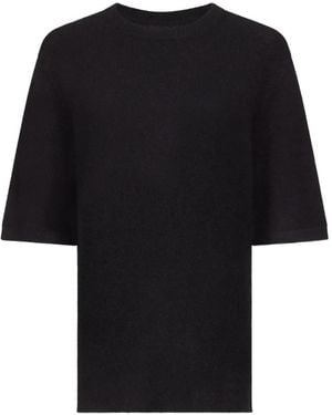 Loulou de Saison Raven Pullover Mit Kurzen Ärmeln - Schwarz