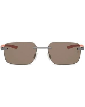 Tag Heuer Sonnenbrille Mit Eckigem Gestell - Grau
