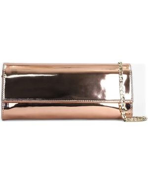 Aldo Castagna Metallic Chain-Strap Clutch - Pink