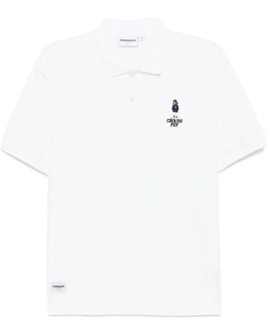 Chocoolate Logo-Embroidered Polo Shirt - White