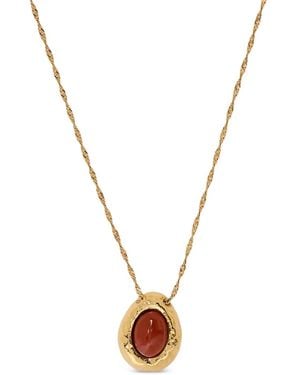 Anni Lu Stone-Pendant Necklace - Metallic