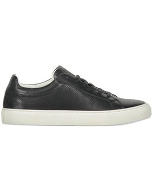 Paul & Shark Lace-Up Leather Trainers - White