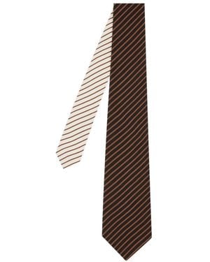 Paul Smith Striped Tie - White