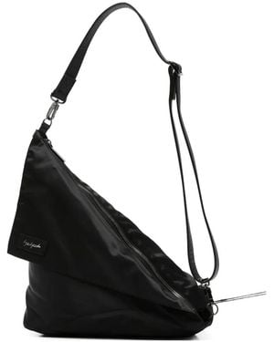discord Yohji Yamamoto Asymmetric Logo-Patch Shoulder Bag - Black