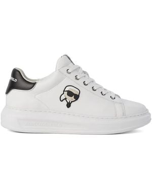 KARL LAGERFELD Kapri Nft Lo Lace Trainers Leather - White