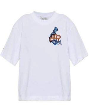 Munthe Camiseta Nuri Con Detalles Bordados - Blanco