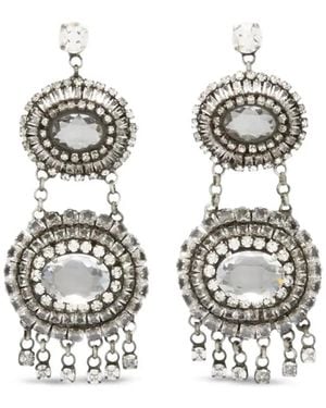 Ermanno Scervino Chandelier-Ohrringe Mit Kristallen - Weiß