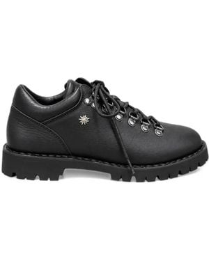 Diemme Cornaro Leather Low-Top Combat Boots - Black