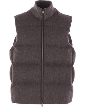 Agnona Padded Gilet - ブラウン