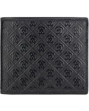 Roberto Cavalli Portemonnaie mit Monogramm-Prägung - Schwarz