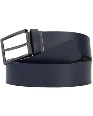 Piquadro Leather Belt - Blue