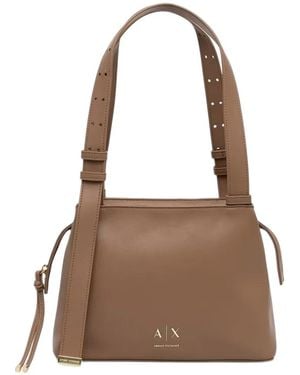 ARMANI EXCHANGE Logo Tote Bag - Brown