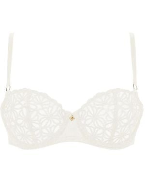 Aubade Secret Memories Floral-Embroidered Bra - White