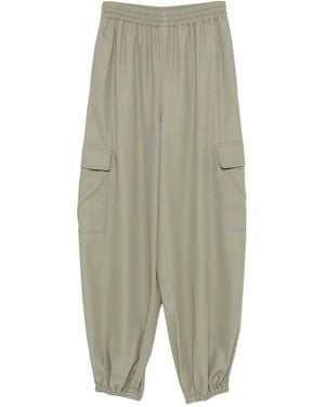 Max Mara Cotton Cargo Trousers - Green