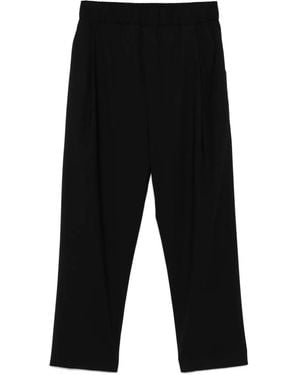 Laneus Elastic-Waist Trousers - Black