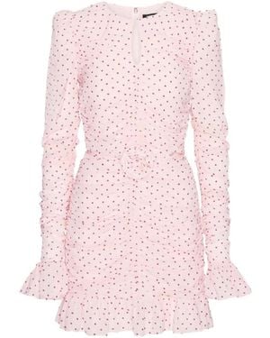 ROTATE BIRGER CHRISTENSEN Robe Courte Froncée En - Pink