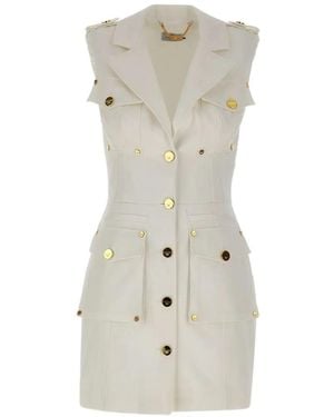 Elisabetta Franchi Sleeveless Pocket-Detail Mini Dress - White
