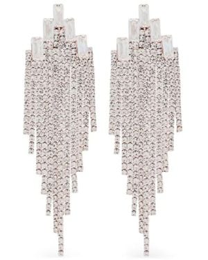 Hzmer Jewelry Orecchini Con Strass - Bianco
