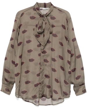 Stella McCartney Abstrac-Print Shirt - Brown