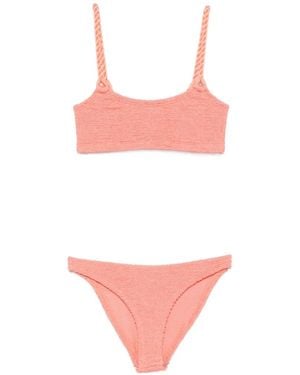 Hunza G Bikini Phoebe Con Efecto Arrugado - Rosa