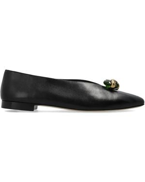 Jimmy Choo Margot Leather Ballets - Black